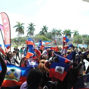Haitian-American students (first and second generation) enrolled at Florida tertiary institutions responding to the Roll Call at the recent three-day annual Leadership summit.
