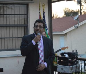Guyana'a Attorney General Anil Nanlall addresses the gathering.