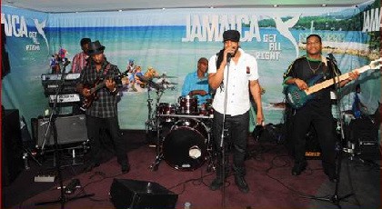 Jamaican reggae band Ruff Stuff entertained guests at the Get All Right Lounge at Taste of Tennis at the W New York Hotel. 
