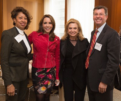 (L-R) JAMPRO President, Diane Edwards, Barnett Limited Company Director, Paula Kerr-Jarrett, U.S. Congresswoman, Carolyn Maloney and  Xerox Corporate Communications Vice President, Kevin Lightfoot at the recent New York Investor and Economic Briefing at CitiGroup’s global headquarters. 