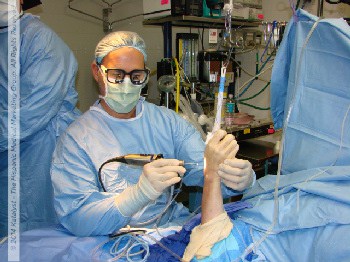 Dr. Badia in surgery.