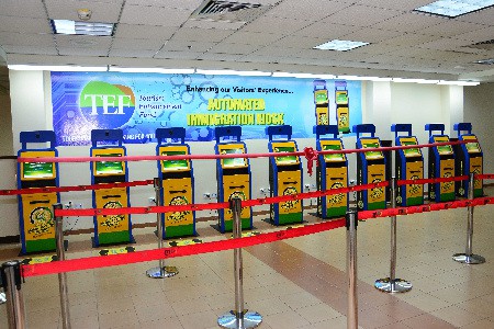Immigration Kiosks at Jamaica's Sangsters International Airport