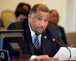 Ambassador Ralph Thomas  Jamaica’s Permanent representative to the Organization of American States, delivering Jamaica’s statement on human rights at a special sitting of the Permanent Council of the Organization of American States in Washington in Commemoration of Human Rights Day Thursday, December 10 