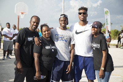 "Buddy" Hield and his family in Grand Bahama