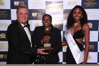 Graham Cooke and Dionne Ligoure celebrate Caribbean Airlines World Travel Awards