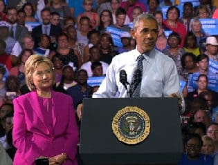President Obama campaigns for Hillary Clinton in Miami Gardens