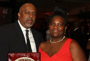 Dr Dwight Williams and UMG President Lorna Rawle
