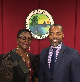 Jamaica’s Consul General Franz Hall and Mayor of Lauderdale Lakes Hazelle Rogers