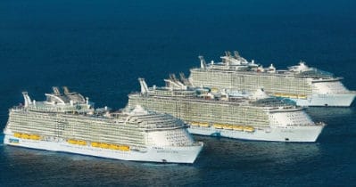 Royal Caribbean International's Oasis-class ships, Oasis of the Seas, Allure of the Seas and the new Harmony of the Seas