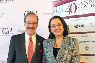 Congressman Eliot L. Engel and Karolin Troubetzkoy in Miami on Tourism Key To US-Caribbean Interests