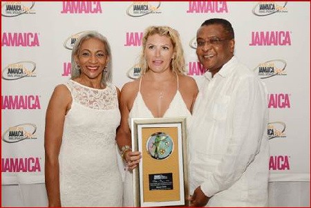 Dian Holland, Sharon Little, Paul Pennicook, at Jamaica Tourist Board Fifth Annual “All White Affair”