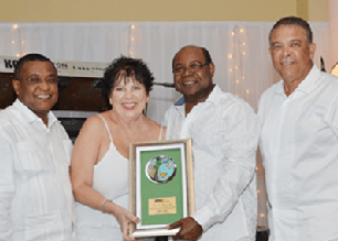 Paul Pennicook, Donna Daniels, Edmund Bartlett, Donnie Dawson at Jamaica Tourist Board Fifth Annual “All White Affair”