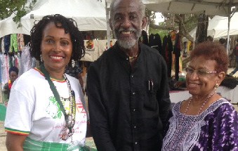 Sharon Parris-Chambers, Errol Grant, Dr Diane Robertson at the Rastafari RootzFest ganja-exempt festival