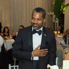 Jamaica’s Consul General Franz Hall being acknowledged at the 22nd annual Charity Gala of the Food for the Poor (FFP)