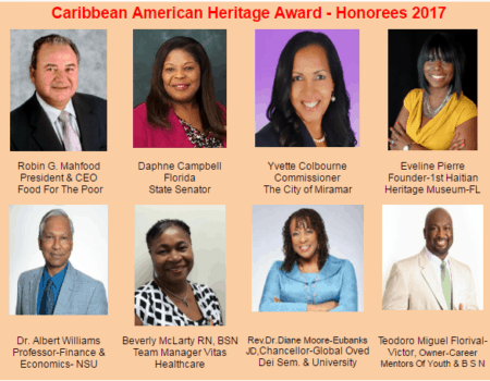 Caribbean American Heritage Awards 2017 Honorees