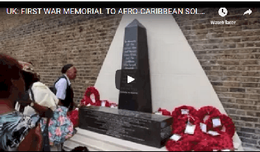 First War Memorial To Afro-Caribbean Soldiers Unveiled in the UK