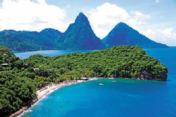 Jade Mountain and Anse Chastanet resorts in Saint Lucia are among the best.