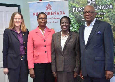 Patricia Maher, Sylma Brown Bramble, Clarice Modeste Curwen, Rodney George at the Pure Grenada press launch for the 2017 CTO