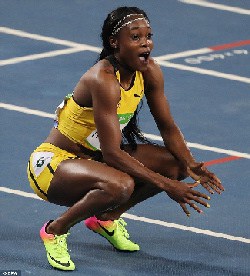 5th place for Elaine Thompson, won't be a pain