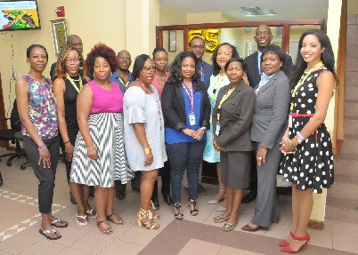 Visiting Jamaica Diaspora Conference delegates at the Jamaican Stock Exchange 