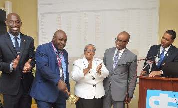 Wayne Messam, Lloyd Wilks, Marlene Street Forest, Marlon Hill; Robin Levy among Jamaica Diaspora Conference delegates at the Jamaican Stock Exchange
