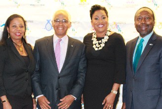 Anita Johnson-Patty, Dionisio D'Aguilar, Cheryl Polte-Williamson, Linville Johnson of the Bahamas participate in Congressional Black Caucus Events