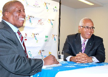 Bahamas Minister of Tourism, The Honorable Dionisio D'Aguilar is interviewed by Derek T. Dingle, editor-in-chief, Black Enterprise Magazine.