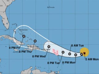 Hurricane Irma approaches the Caribbean