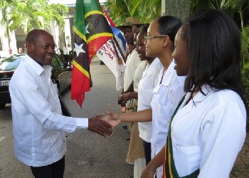 St. Kitts and Nevis students studying in Cuba in 2013