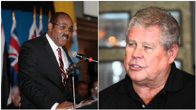 Prime Minister of Antigua and Barbuda Hon. Gaston Browne and Gordon ‘ Butch ’ Stewart