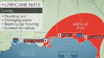 Tropical Storm Nate on verge of developing in western Caribbean
