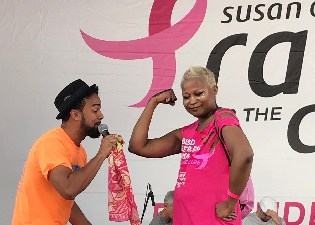 Caribbean Artist KES featured on main stage of Komen Race For Cure in Miami with Carla Hill