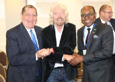 Jamaica’s Minister of Tourism meets with Sir Richard Branson 