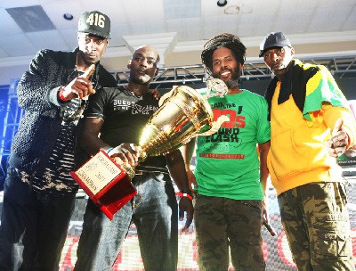 King Turbo with the "Chin" World Sound Clash Trophy