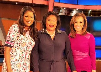 U.S. Virgin Islands Tourism Commissioner Beverly Nicholson-Doty with Lori Stokes, Rosanna Scotto in New York