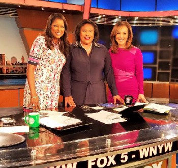 U.S. Virgin Islands Tourism Commissioner Beverly Nicholson-Doty with Lori Stokes, Rosanna Scotto in New York