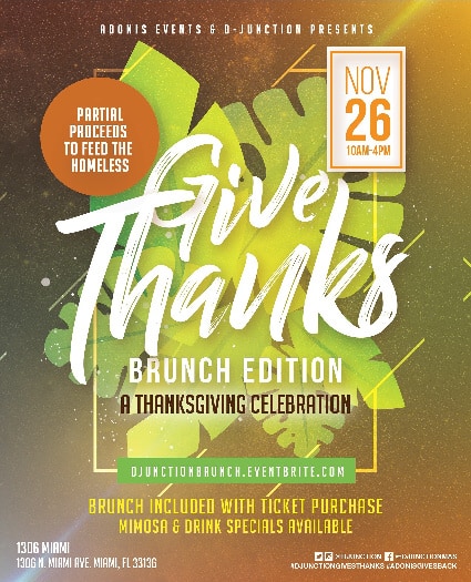 D-Junction Mas and Adonis Events host annual “Give Thanks Brunch"