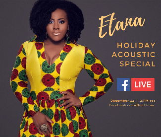 Join Reggae Songstress Etana for her Facebook Live Acoustic Holiday Special