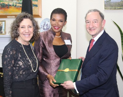 University of Washington in St. Louis, Dr. Mark Wrighton and Ambassador Audrey Marks of Jamaica