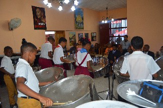 Cuban steel orchestra children section