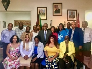 Guyanese American delegation on their visit to Havana, Cuba