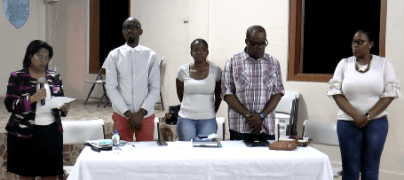 Members of the St. Kitts and Nevis National Marijuana Commission (L-R): Chair of the National Marijuana Commission, Dr. Hazel Laws; Dr. Garfield Alexander; Ms. Kenisha Flemming; Mr. Andre Mitchell; and Mrs. Karimu Byron-Caines.