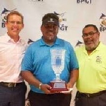 Bria Moodie - RMS CEO & President, David Harris- Bahamas Professional Golf Tour (BPGT) 2ND Classic Winner, Dion Godet, BPGT Tournament Director