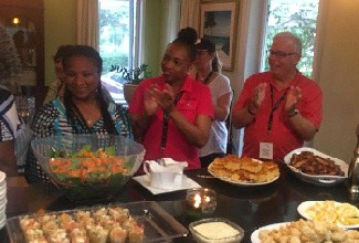Tantalizing display of Bahamian Food at People-to-People for Florida Agents