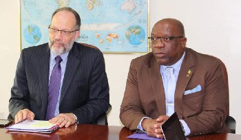 CARICOM Secretary-General, Ambassador Irwin LaRocque and Chairman of CARICOM, Dr. the Hon. Timothy Harris 