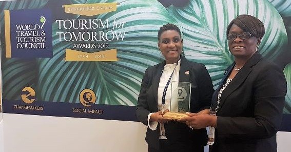 St. Kitts Wins the Tourism for Tomorrow Award -  Carlene Henry-Morton, Diannille Taylor-Williams