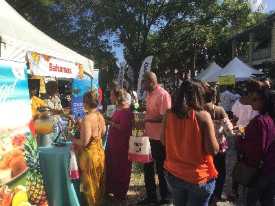 Crowds line up for tasting of Bahamian drinks at Taste the Islands Experience in Ft. Lauderdale