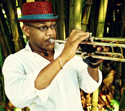 Trinidadian trumpet player Etienne Charles will bring a jazzy musical mix of Caribbean rhythms to the Miramar Cultural Center 