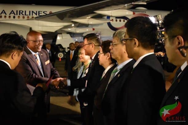 Her Excellency Dr. Tsai Ing-wen President of the Republic of China (Taiwan) welcomed to St. Kitts and Nevis by Prime Minister Dr. the Hon. Timothy Harris.
