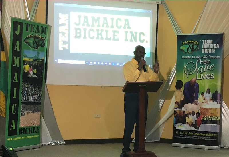 Irwine Clare, Snr. Chairman Team Jamaica Bickle Lauds Grace Kennedy & The S Hotel Jamaica For Support In Latest Round of AED Presentation 